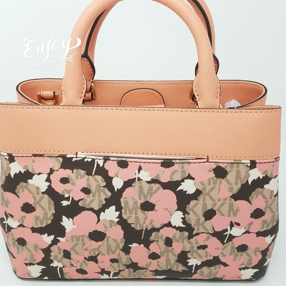Michael kors hailee xs satchel peach floral NWT - Picture 2 of 8